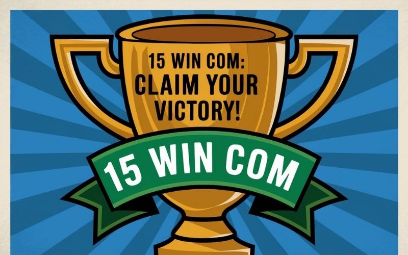 on image text '15 WIN COM: CLAIM YOUR VICTORY!'