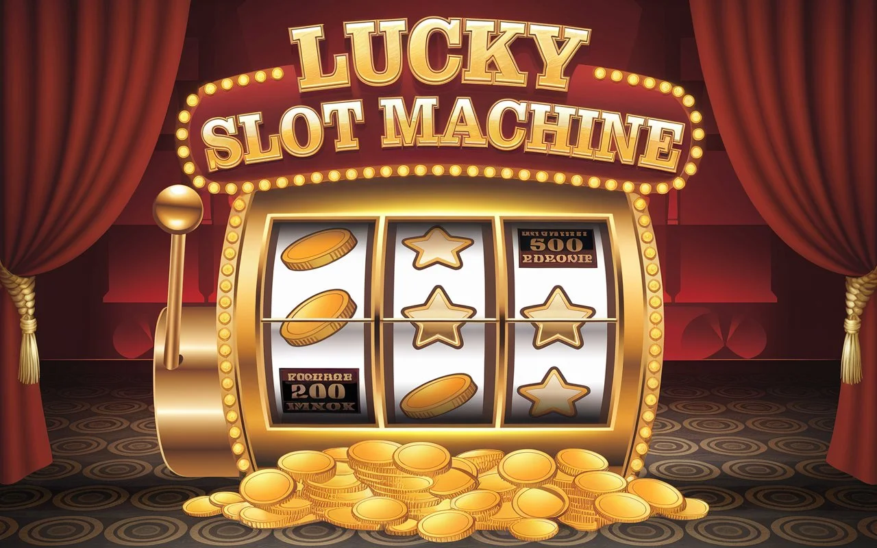 on image text 'LUCKY SLOT MACHINE'