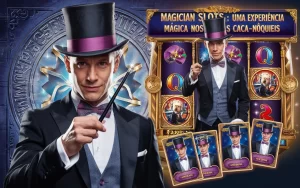 on image text 'Magician Slots: Uma Experiência Mágica nos Caça-Níqueis'