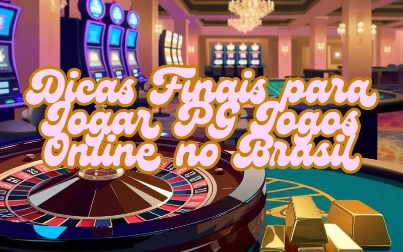 on image text 'Dicas Finais para Jogar PG Jogos Online no Brasil'