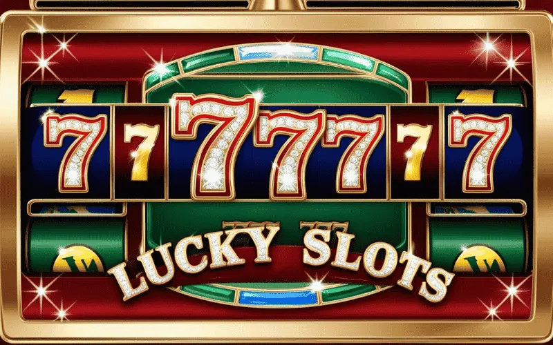 on image text '777 LUCKY SLOTS'