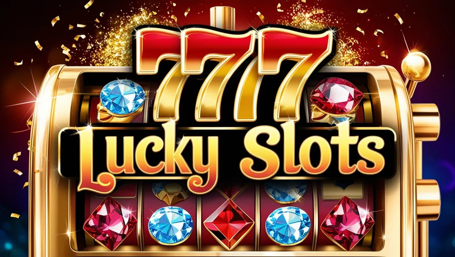 on image text '777 LUCKY SLOTS'